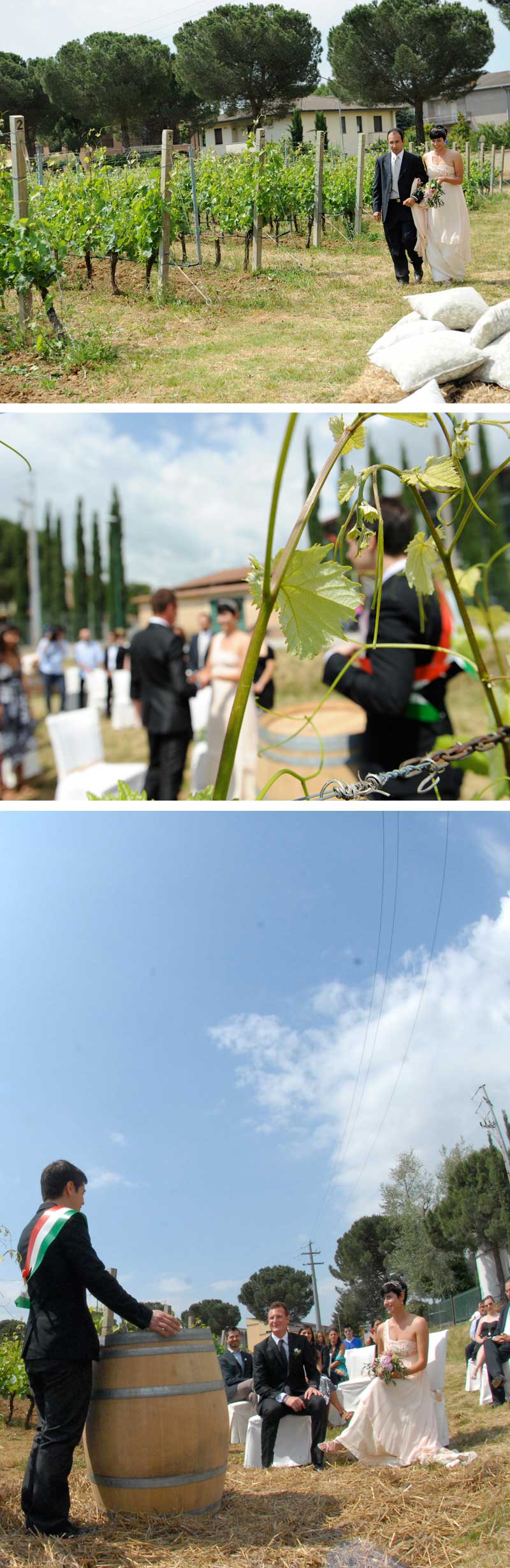 Matrimonio Country Tema Vino: Celebrazione nella vigna da parte del sindaco di Torgiano