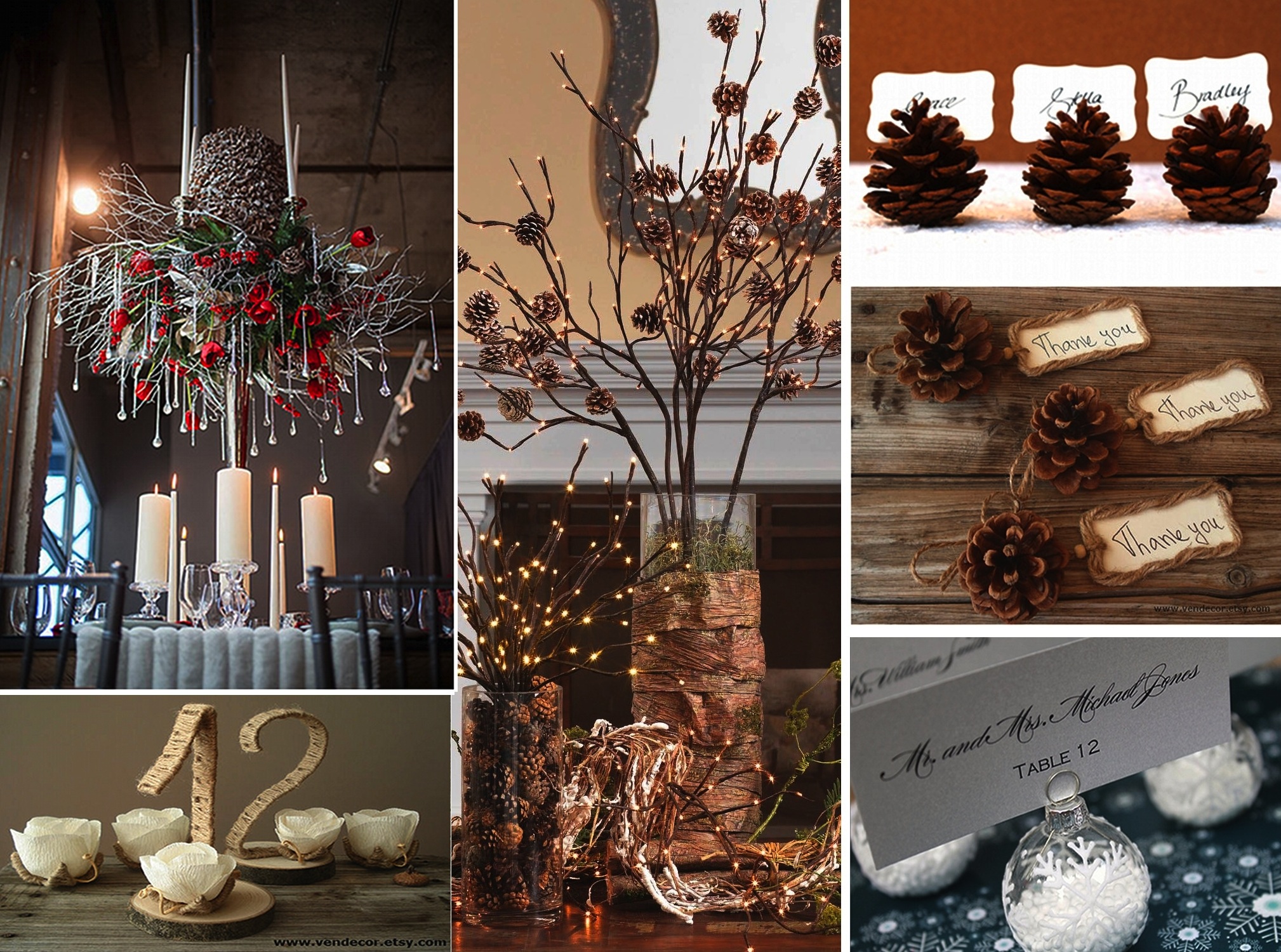 winter wedding ceterpieces decoration