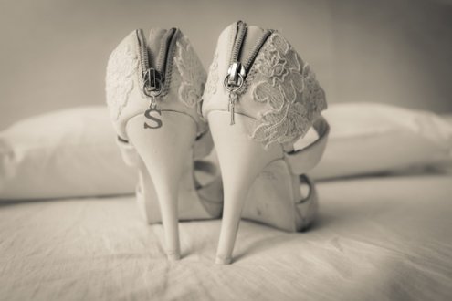 matrimonio vintage: scarpe personalizzate