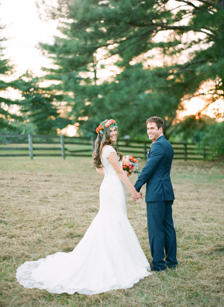 Peach Wedding Ideas flower and bouquet