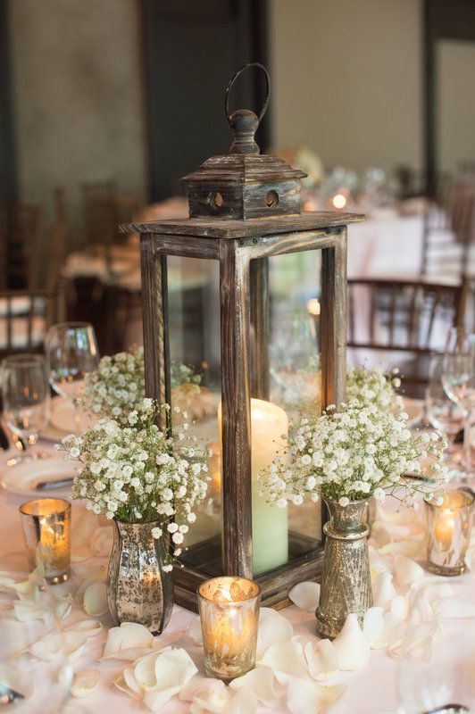 rustic wedding centerpieces lantern