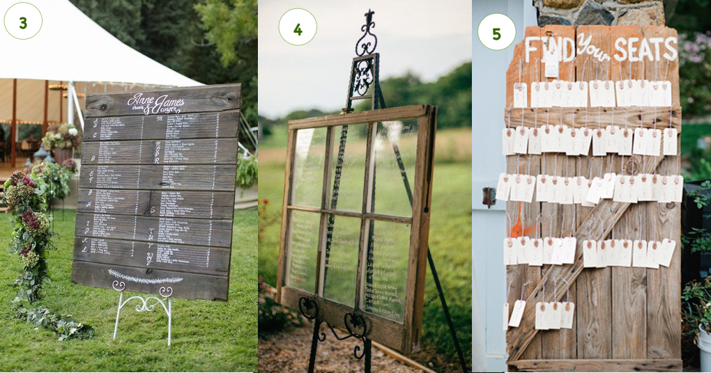 tableau di matrimonio country chic