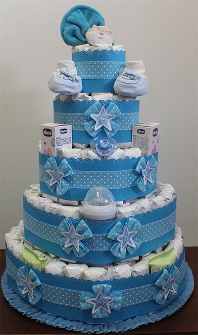 El pastel de pañales, imprescindible para un baby shower inolvidable!