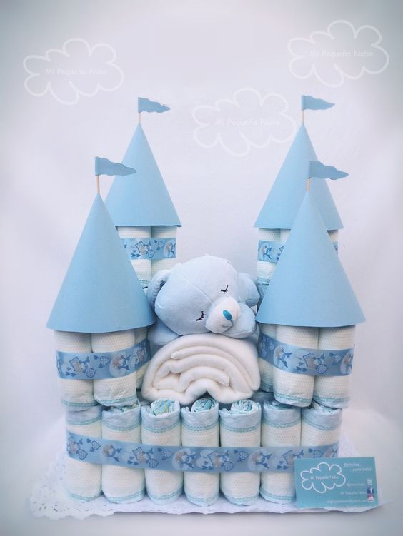 Torta di pannolini - Tutorial - How To Make a Diaper Cake For Baby Shower 