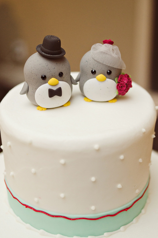 cake topper uccellini
