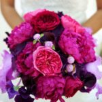 violet peony bouquet
