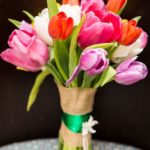 multicolour tulip bouquet