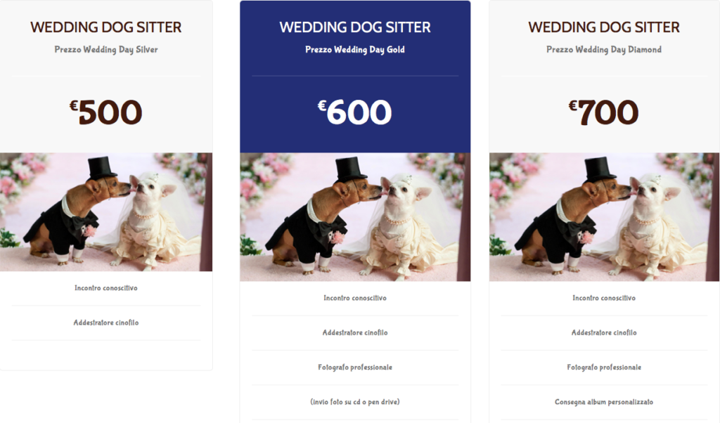 Wedding dog sitter | Prezzi addestramentocinofiloroma.com